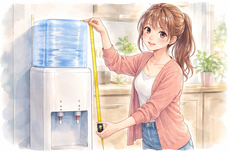 プレミアムウォーターのサーバーの高さはどれくらい？設置前に確認したいサイズの目安